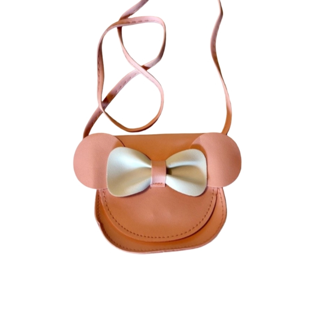 Pink Kids Purse Bow Crossbody Bag Clutch Novelty Girls Party Festival